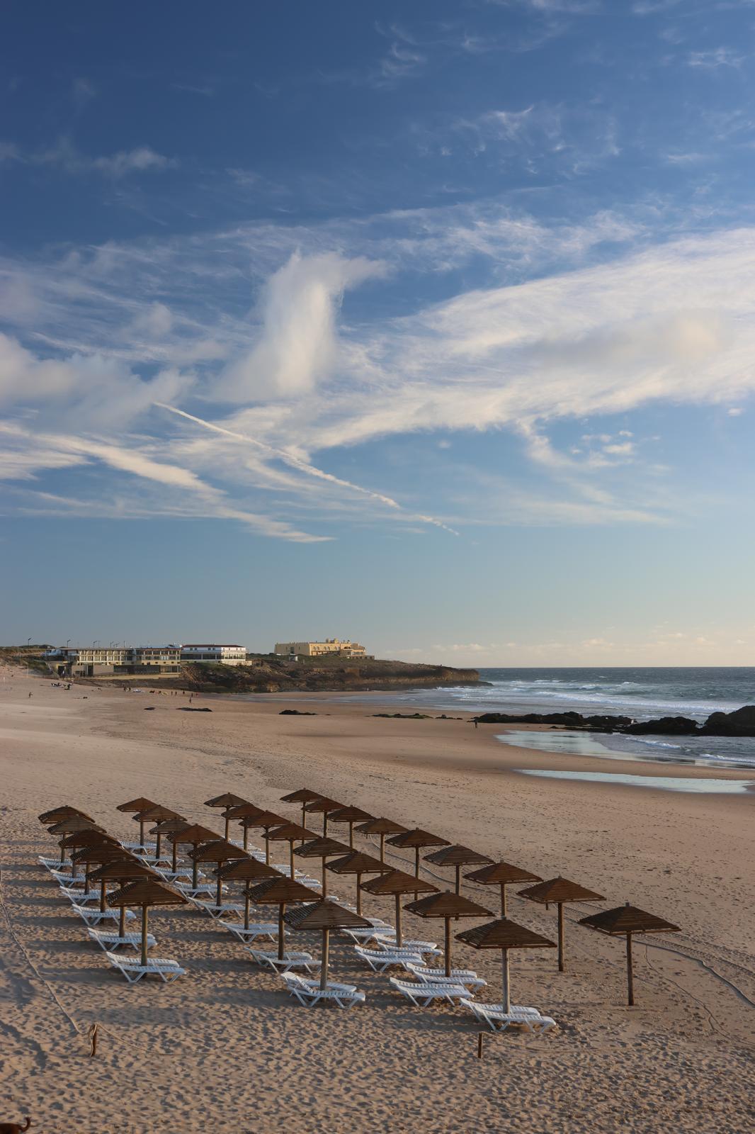 Quiet Atlantic beach prepared for private leisure travel